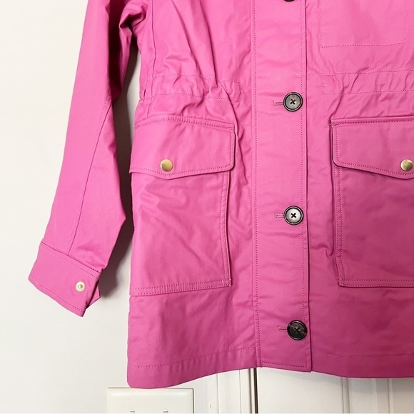 J. Crew Pink Utility Jacket with Brown Accents - Picture 5 of 11